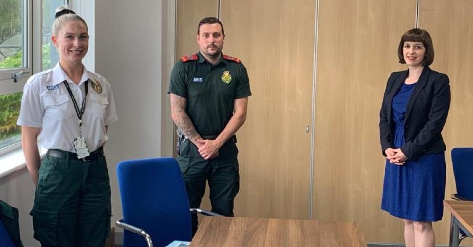 Bridget Phillipson MP meets with frontline workers from the North East Ambulance Service