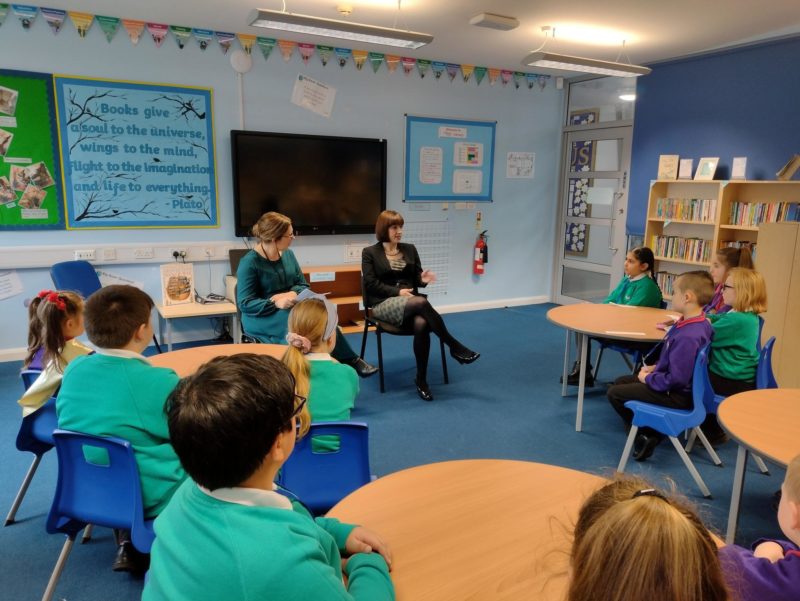 Bridget Phillipson MP meets with children at Highfield Academy