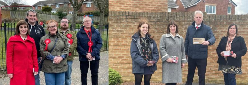 Bridget Phillipson MP doorknocks with constituents