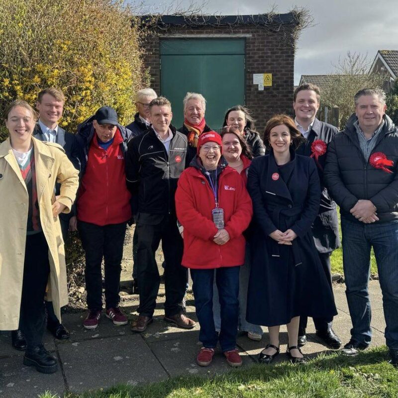 Bridget Phillipson MP campaigning in Burnley with Labour supporters