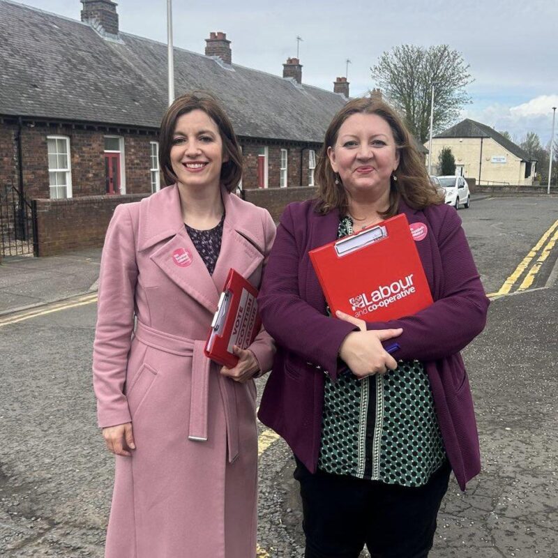 Bridget Phillipson MP and Labour candidate Kirsty McNeill