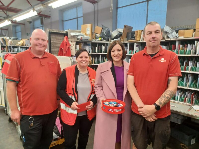 Bridget (second from right) with posties.