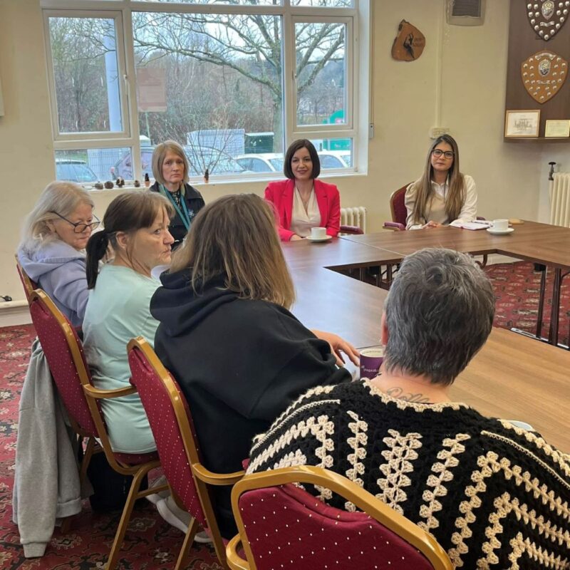 Bridget meeting with parents. 