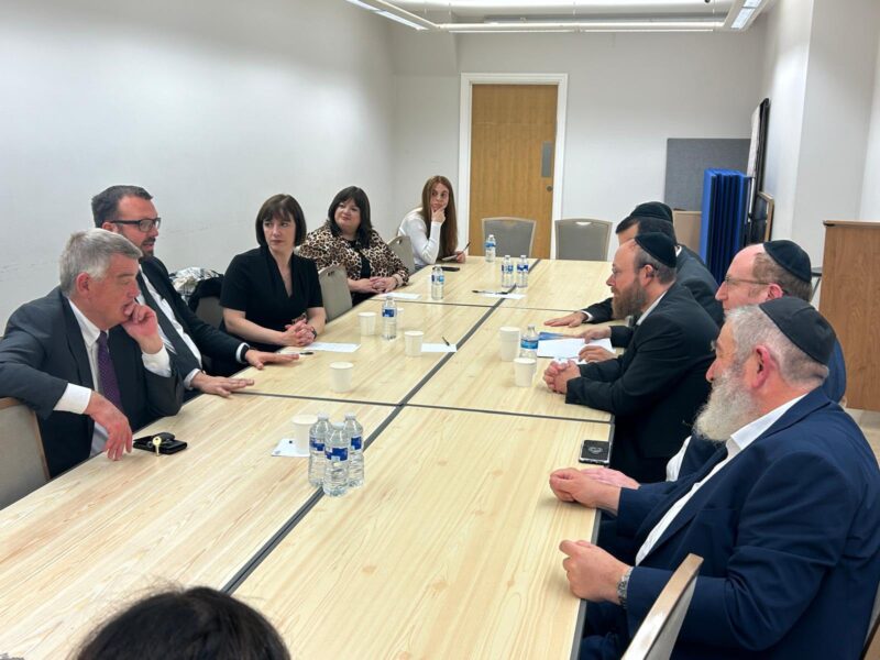 Bridget (left, centre) with members of the Jewish Community Council of Gateshead
