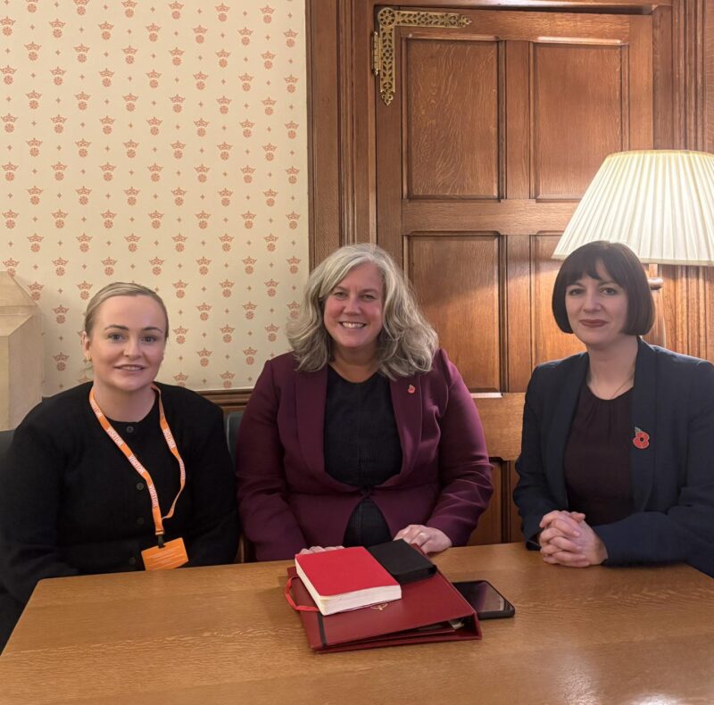 Bridget (right) with Transport Secretary Heidi Alexander (centre) and constituent Carol King (left)