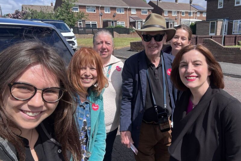 Bridget (right) with local Labour volunteers 